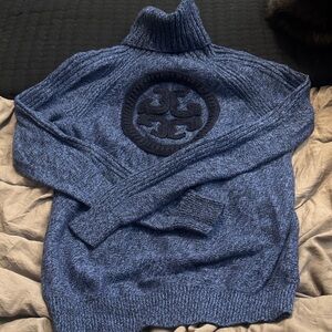 Tory Burch Blue Turtleneck Sweater